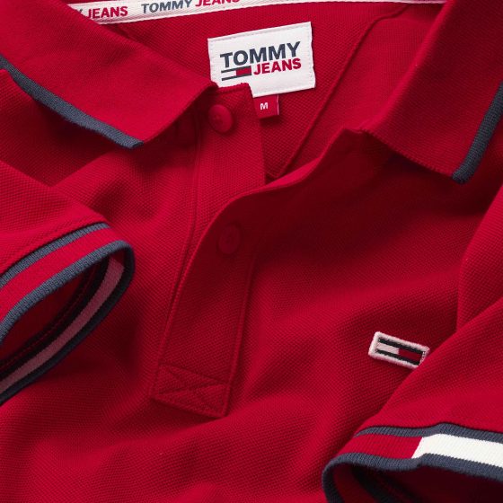 TOMMY JEANS REGULAR FLAG CUFFS POLO