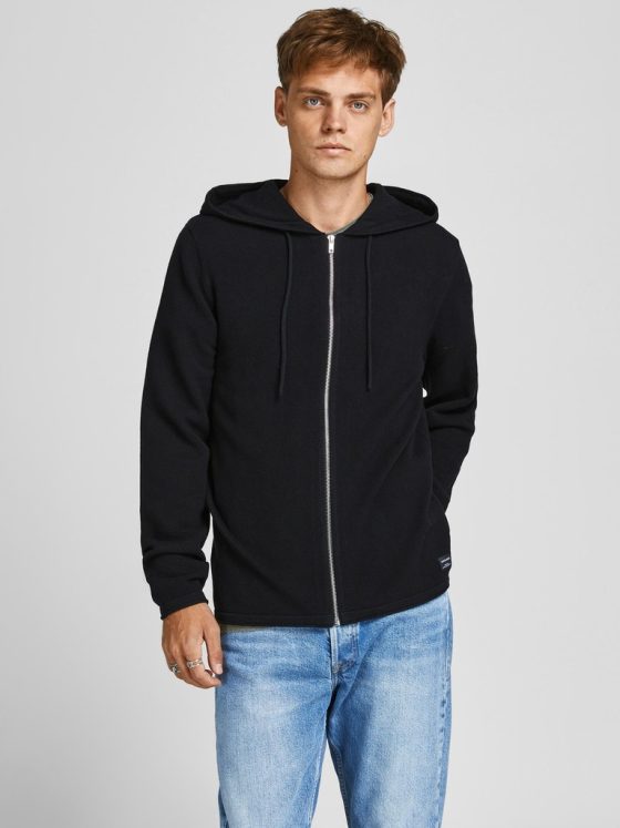 JACK&JONES HILL HOODED ZIP KNITTED CARDIGAN 12190154