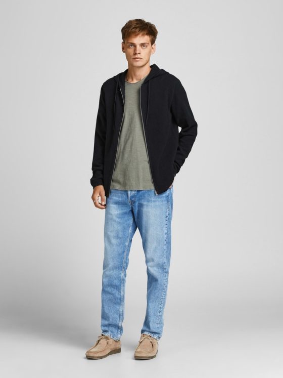 JACK&JONES HILL HOODED ZIP KNITTED CARDIGAN 12190154