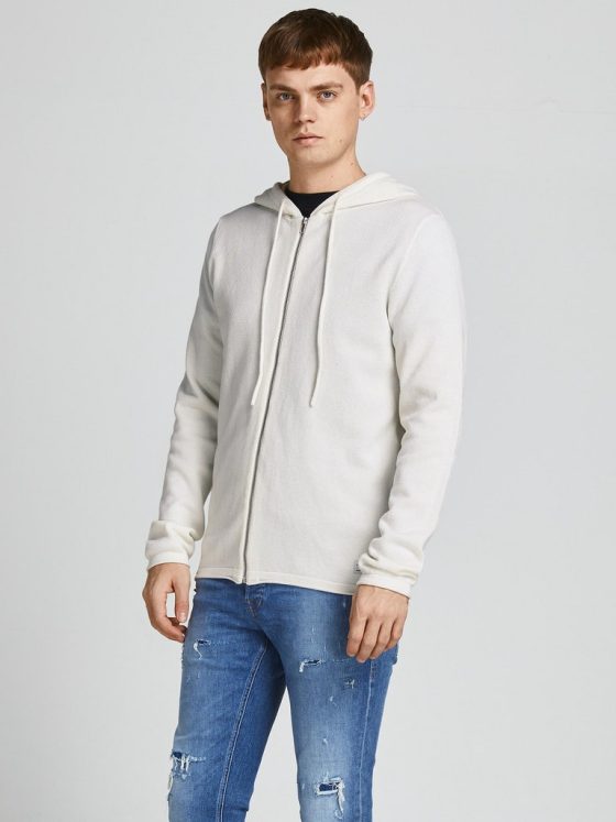 JACK&JONES HILL HOODED ZIP KNITTED CARDIGAN 12190154