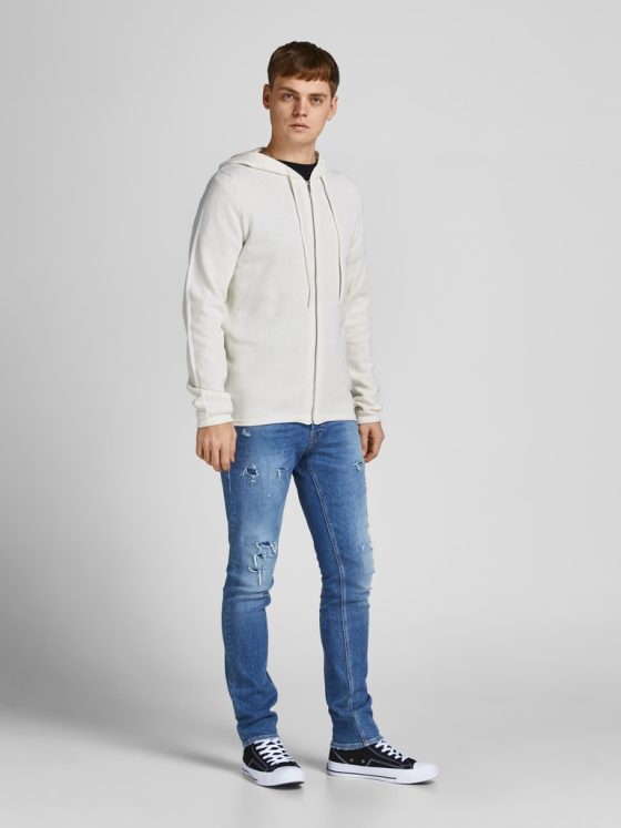 JACK&JONES HILL HOODED ZIP KNITTED CARDIGAN 12190154