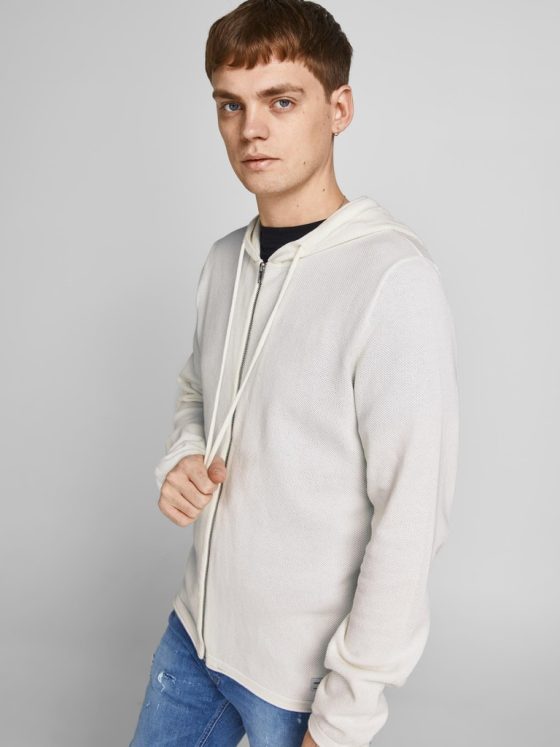 JACK&JONES HILL HOODED ZIP KNITTED CARDIGAN 12190154