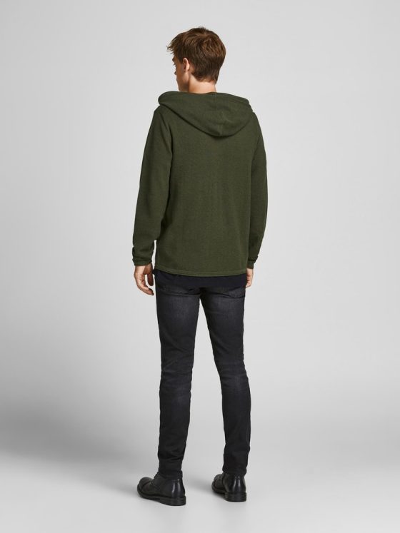 JACK&JONES HILL HOODED ZIP KNITTED CARDIGAN 12190154