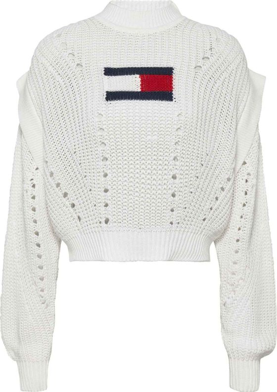 TOMMY JEANS OVERSIZED ΠΟΥΛΟΒΕΡ ΜΕ ΠΛΕΚΤΗ ΣΗΜΑΙΑ DW0DW13440