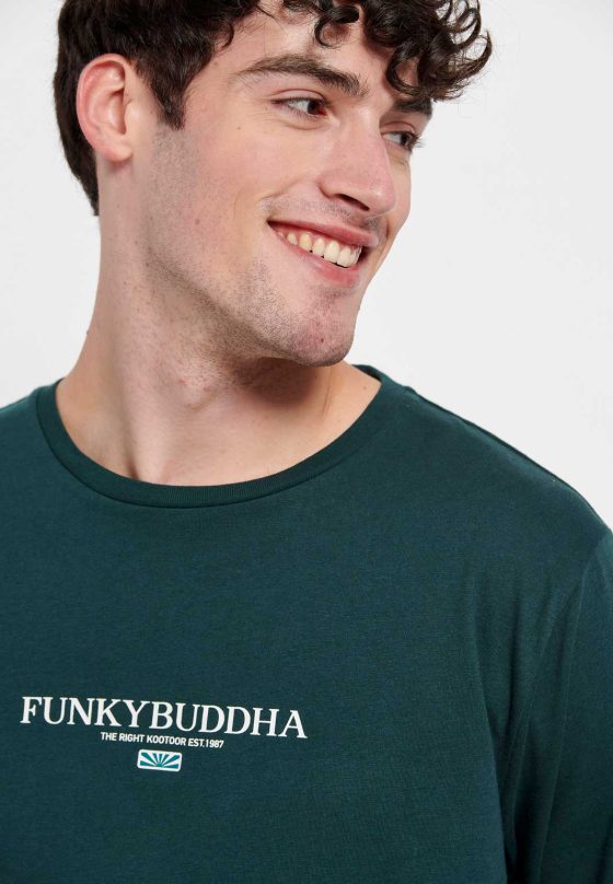 Funky Budha Μακρυμάνικη Μπλούζα με Τύπωμα στο Στήθος FBM006-001-07