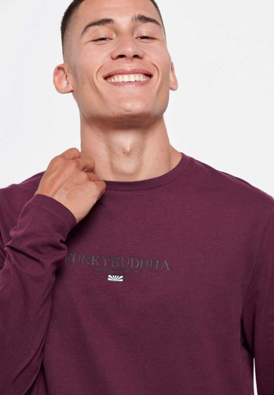 Funky Budha Μακρυμάνικη Μπλούζα με Τύπωμα στο Στήθος FBM006-001-07