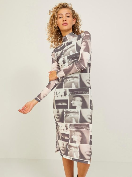 JJXX OHALA MESH LONG SLEEVE HIGH NECK DRESS 12218643