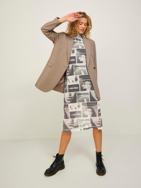 JJXX OHALA MESH LONG SLEEVE HIGH NECK DRESS 12218643