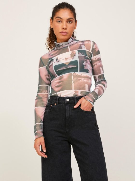 JJXX MAUI LONG SLEEVE HIGH NECK MESH TOP 12218696