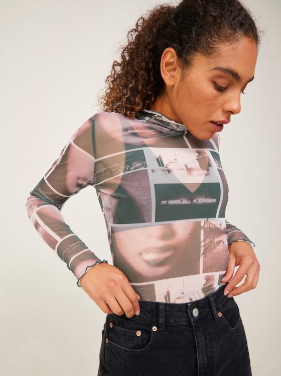 JJXX MAUI LONG SLEEVE HIGH NECK MESH TOP 12218696