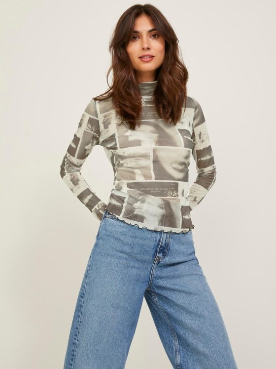 JJXX MAUI LONG SLEEVE HIGH NECK MESH TOP 12218696