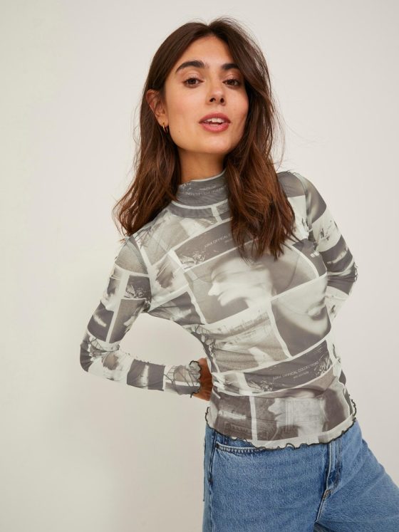 JJXX MAUI LONG SLEEVE HIGH NECK MESH TOP 12218696