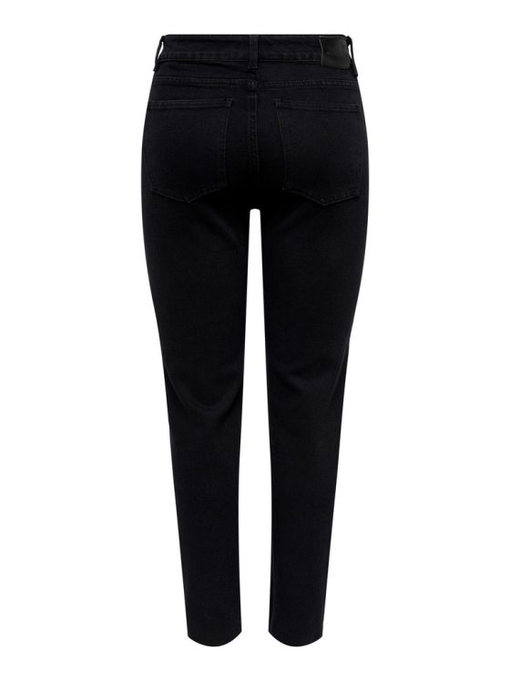 ONLY EMILY HIGHT WAIST STRAIGHT ANKLE CROPPED BLACK JEANS 15219264