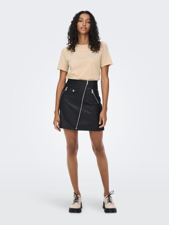 ONLY LUCY REGULAR SHORT SLEEVE WITH STUDS T-SHIRT 15273179