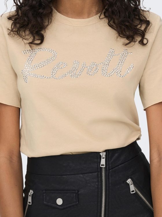 ONLY LUCY REGULAR SHORT SLEEVE WITH STUDS T-SHIRT 15273179