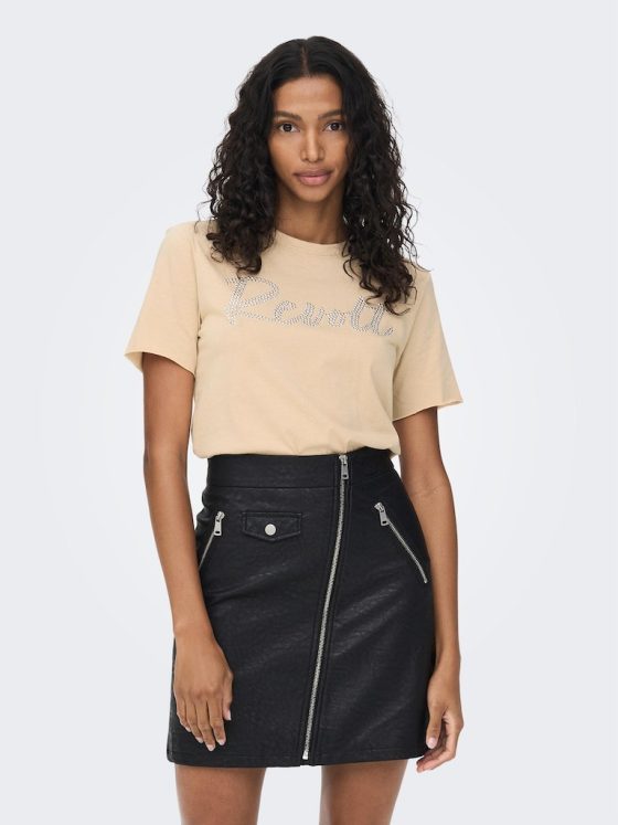 ONLY LUCY REGULAR SHORT SLEEVE WITH STUDS T-SHIRT 15273179