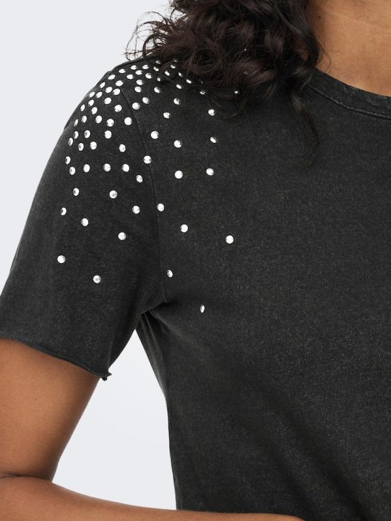 ONLY LUCY REGULAR SHORT SLEEVE WITH STUDS T-SHIRT 15273179