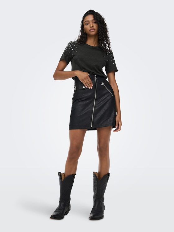 ONLY LUCY REGULAR SHORT SLEEVE WITH STUDS T-SHIRT 15273179