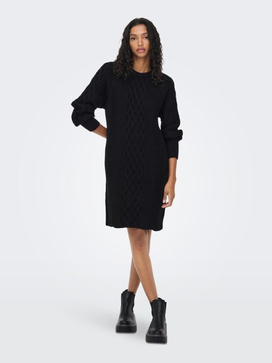 ONLY LEISE FREYA LONG SLEEVE CABLE DRESS KNIT 15268813