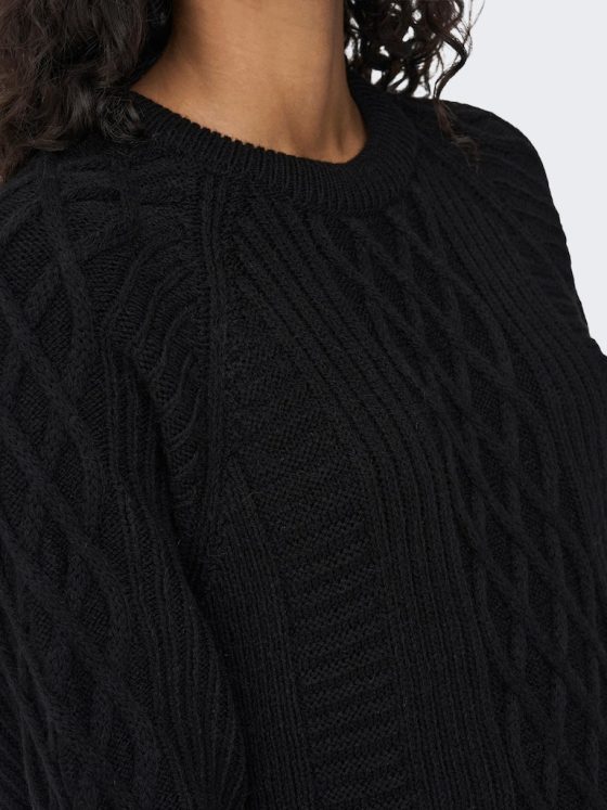 ONLY LEISE FREYA LONG SLEEVE CABLE DRESS KNIT 15268813