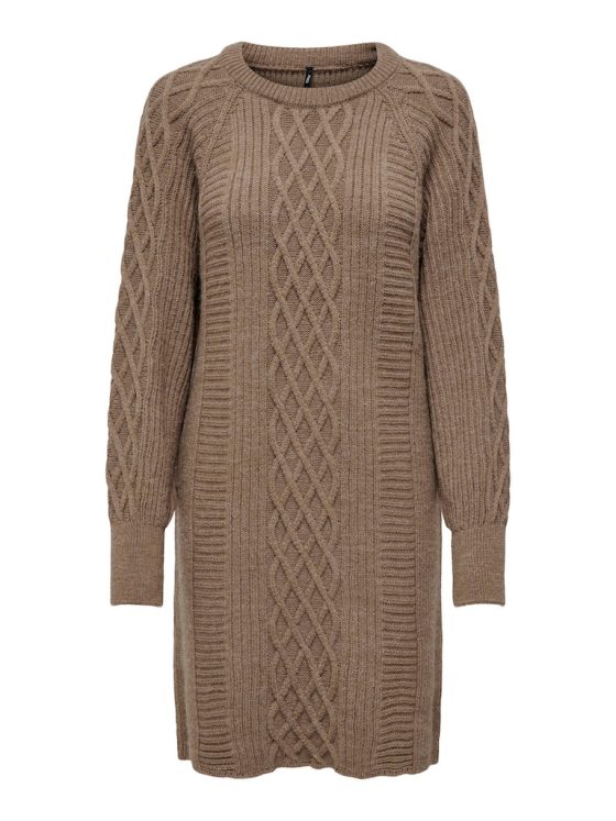 ONLY LEISE FREYA LONG SLEEVE CABLE DRESS KNIT 15268813