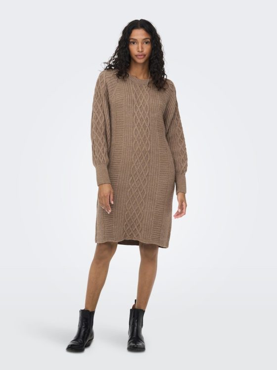 ONLY LEISE FREYA LONG SLEEVE CABLE DRESS KNIT 15268813