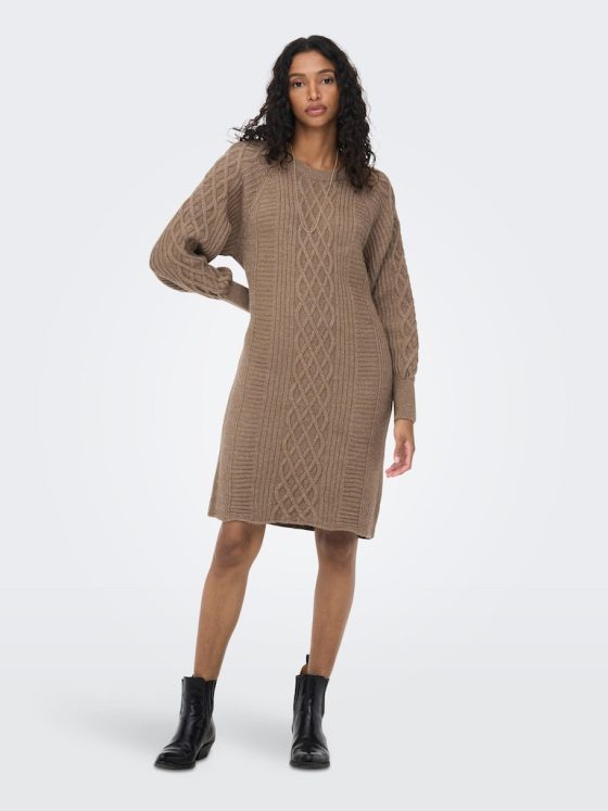 ONLY LEISE FREYA LONG SLEEVE CABLE DRESS KNIT 15268813