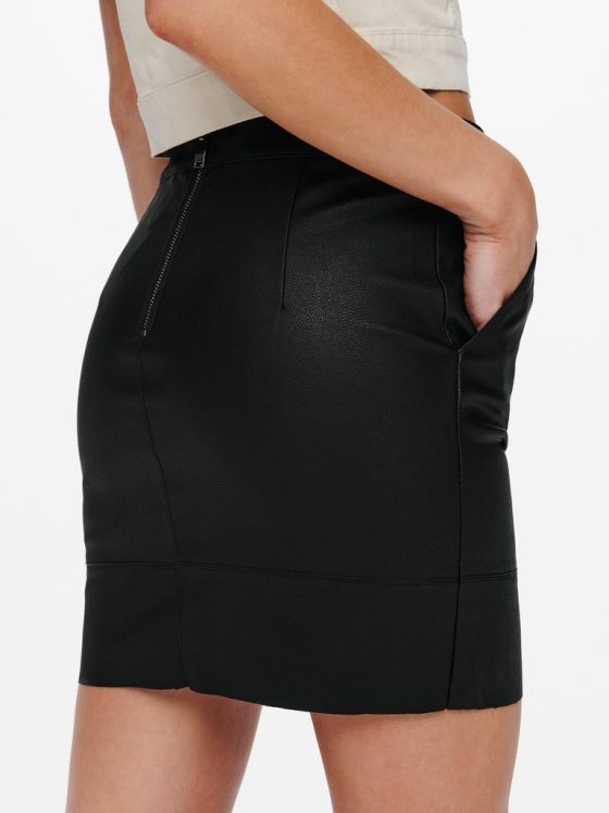 ONLΥ BASE FAUX LEATHER SKIRT 15164809