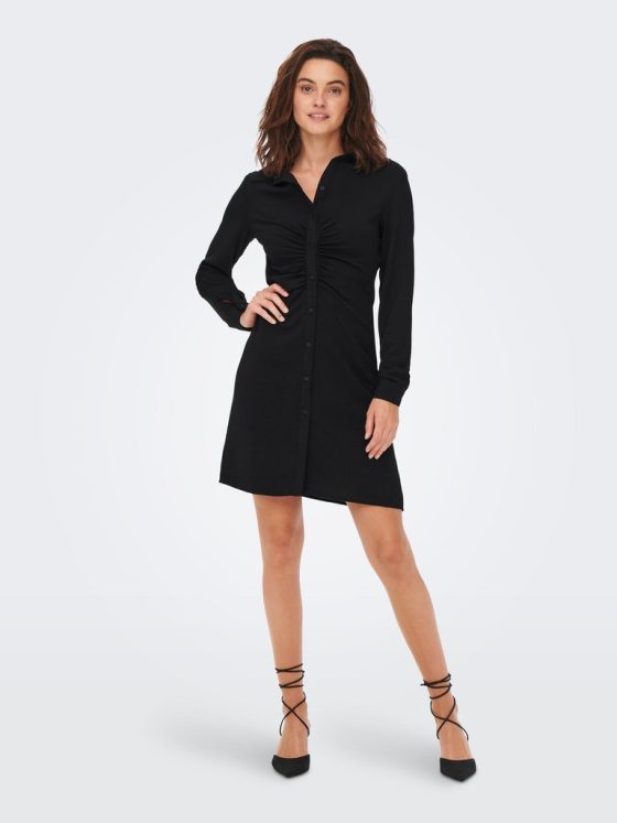 ONLY METTE LONG SLEEVES WRINKLE DRESS 15274642