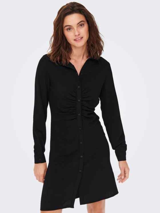 ONLY METTE LONG SLEEVES WRINKLE DRESS 15274642