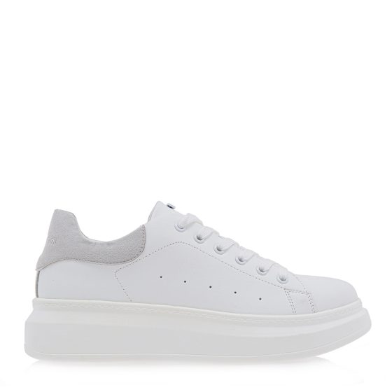 RENATO GARINI ΛΕΥΚΟ ΠΑΓΟΣ ΚΑΣΤΟΡΙ SNEAKERS P119R1012K22