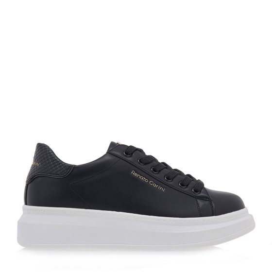 RENATO GARINI SNEAKERS ΜΑΥΡΟ ΦΙΔΙ P119R166234F
