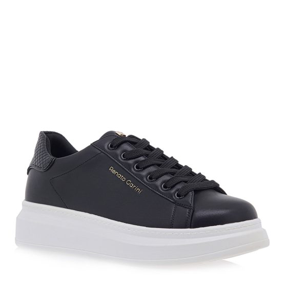 RENATO GARINI SNEAKERS ΜΑΥΡΟ ΦΙΔΙ P119R166234F