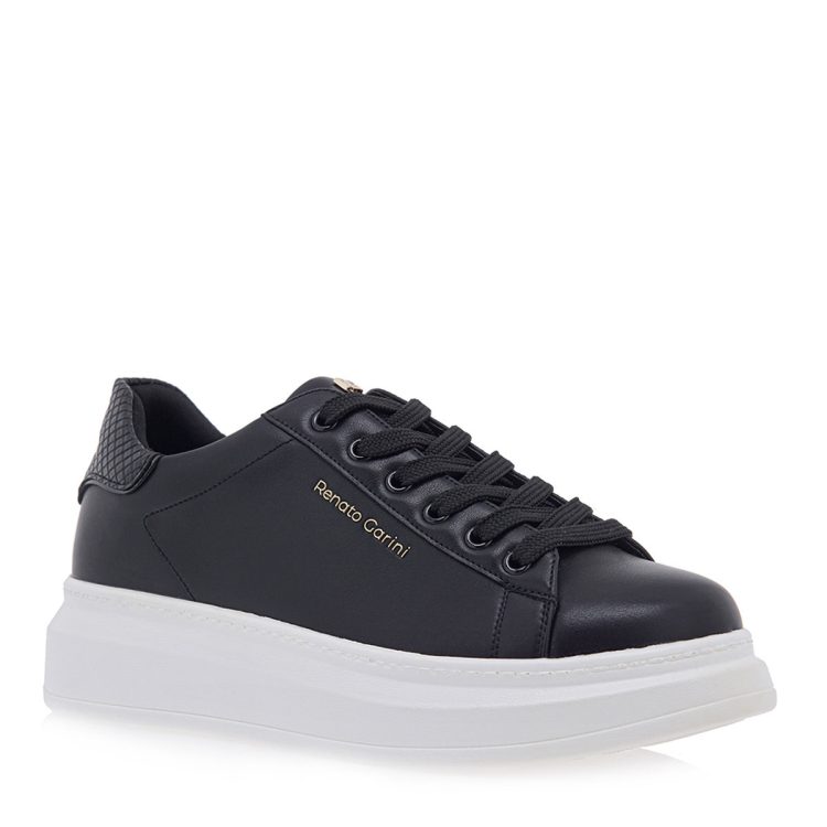 RENATO GARINI SNEAKERS ΜΑΥΡΟ ΦΙΔΙ P119R166234F
