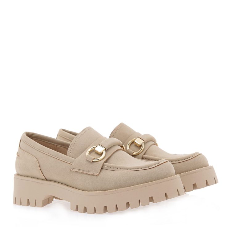 EXE LOAFERS ΜΠΕΖ ΚΑΣΤΟΡΙ ΜΕ ΧΡΥΣΗ ΛΕΠΤΟΜΕΡΙΑ P1700482201F