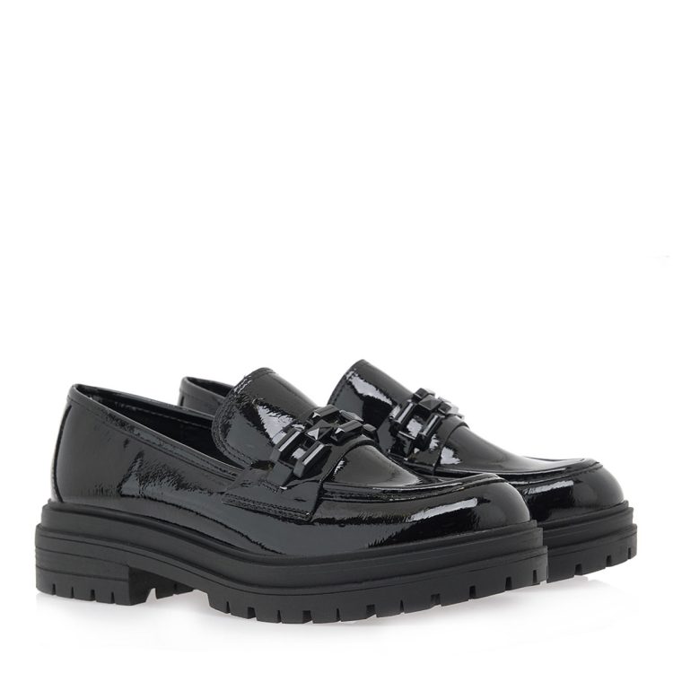 EXE LOAFERS ΜΑΥΡΟ ΛΟΥΣΤΡΙΝΙ P1700876274F