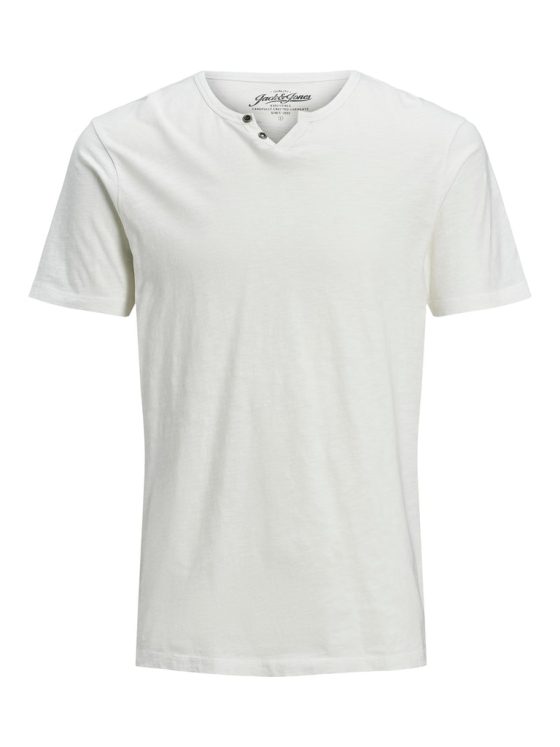 JACK&JONES SPLIT NECK TEE 12164972