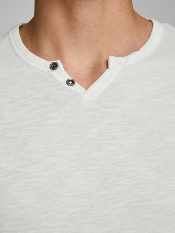 JACK&JONES SPLIT NECK TEE 12164972