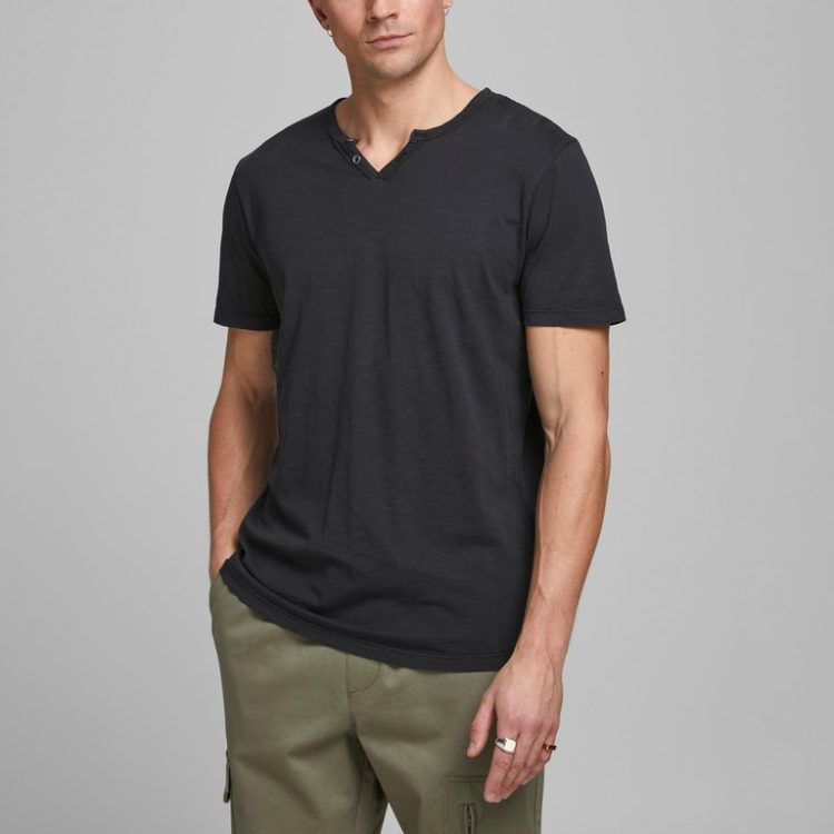 JACK&JONES SPLIT NECK TEE 12164972
