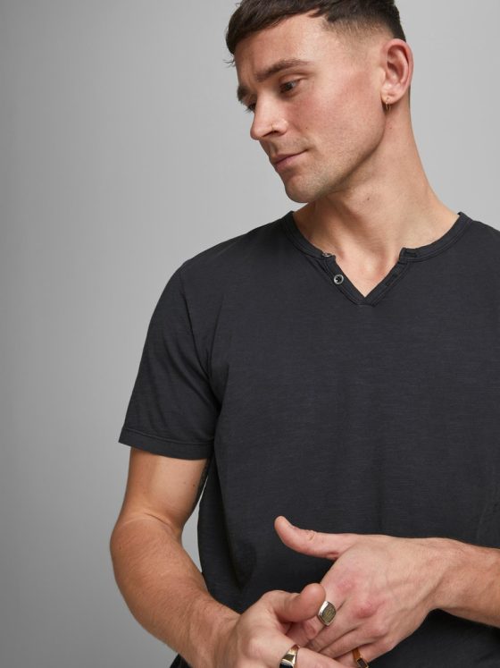 JACK&JONES SPLIT NECK TEE 12164972