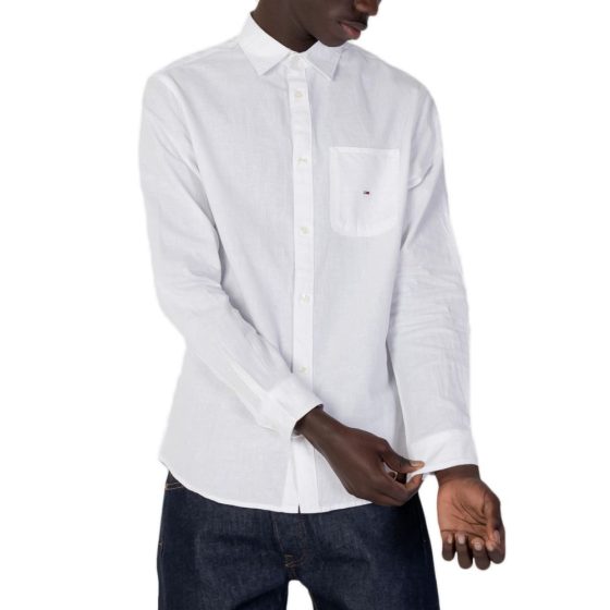 TOMMY JEANS SOLID LINEN BLEND SHIRT DM0DM16272