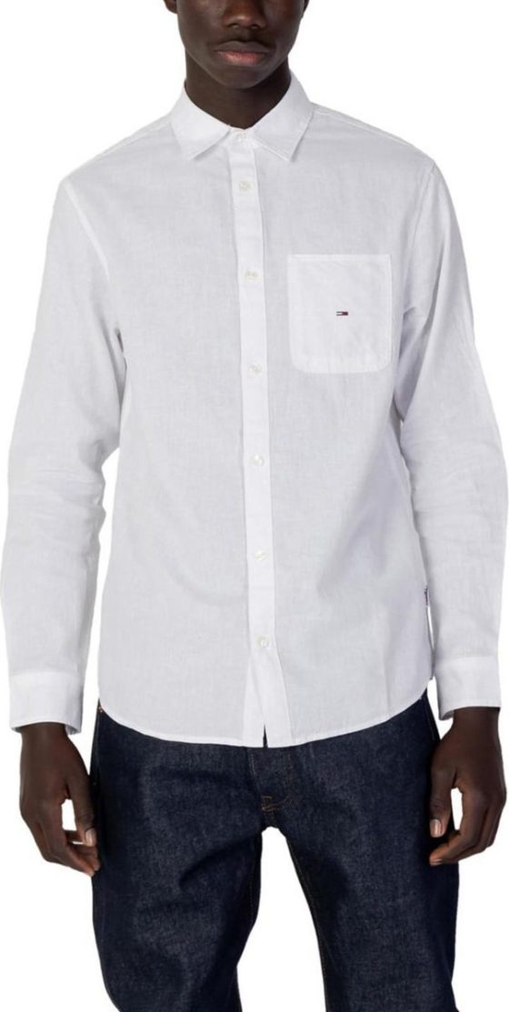 TOMMY JEANS SOLID LINEN BLEND SHIRT DM0DM16272