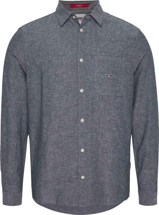 TOMMY JEANS SOLID LINEN BLEND SHIRT DM0DM16272