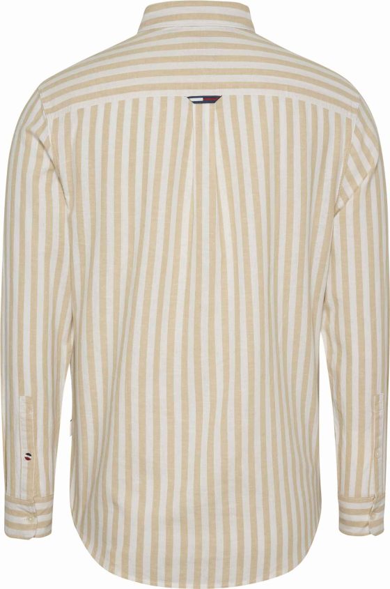 TOMMY JEANS CLASSIC LONG SLEEVE STRIPE LINEN SHIRT DM0DM16342