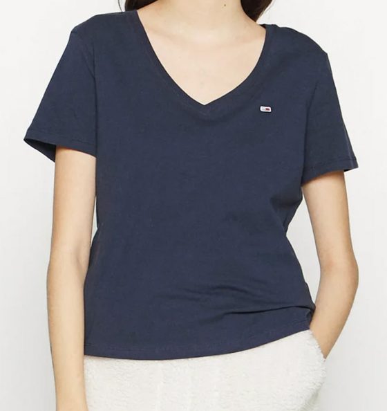 TOMMY JEANS SLIM SOFT V NECK TEE DW0DW14617