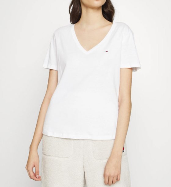 TOMMY JEANS SLIM SOFT V NECK TEE DW0DW14617