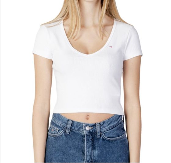 TOMMY JEANS CROP ESSENTIAL RIB TEE DW0DW14877