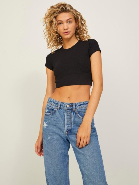 JJXX FLORIE CROPED RIB TEE 12217164
