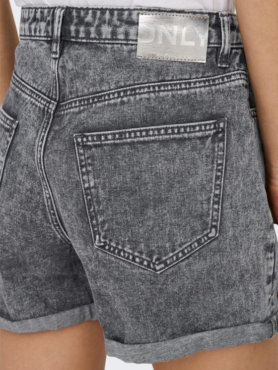 ONLY PHINE GREY DENIM SHORTS 15245509