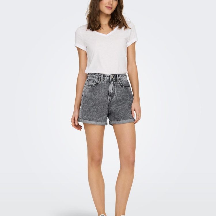 ONLY PHINE GREY DENIM SHORTS 15245509